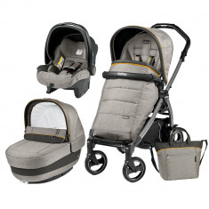 Carucior 3 in 1 Peg Perego Book Plus 51 S Black Completo Elite Grey foto