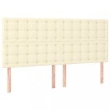 Cumpara ieftin Tablii de pat, 4 buc, crem, 80x5x78/88 cm, piele ecologica