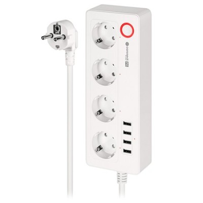 PRELUNGITOR SMART 4 PRIZE SCHUKO 4 USB CONNECT P6 TUYA EuroGoods Quality foto
