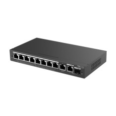 Switch 8 porturi PoE+, 2 porturi GE, 1 port SFP, Gigabit, Cloud Management - Ruijie RG-ES210GS-P