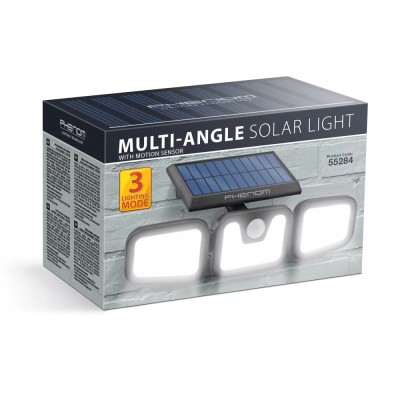 Reflector solar 10W 600lm IP65 rotativ cu senzor de miscare 3 LED-uri COB foto