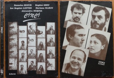 Cinci, 1982, 5 autografe catre Mircea Nedelciu, de Romulus Bucur, Bogdan Ghiu, Bogdan Lefter, Mariana Marin, Musina, desen original Tudor Jebeleanu foto