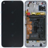 Huawei P40 Lite (JNY-L21A JNY-LX1) Capac frontal al modulului de afișare + LCD + digitizer + cristal de respirație a bateriei 02353KFV