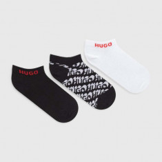 HUGO șosete 3-pack femei, culoarea negru 50514769