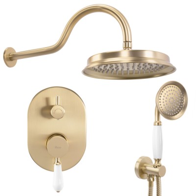 Set de dus incastrat Rea Serra Brush Gold + BOX foto