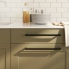 VidaXL M&acirc;nere de dulap, 5 buc., negru, 320 mm, oțel inoxidabil 155402