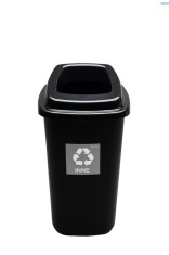Cos Plastic Reciclare Selectiva, Capacitate 28l, Plafor Sort - Negru Cu Capac Negru - Altele foto