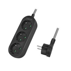 PRELUNGITOR LOGILINK, Schuko x 3, conectare prin Schuko (T), cablu 1.5 m, 16 A, protectie copii, alb/ negru, &amp;quot;LPS261&amp;quot; (timbru verde 0.18 lei) foto