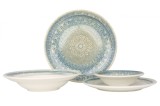 Bonna Set de vesela (Large) - Rivus Ethnic/Line mix - 24 bucăți - 6 persoane - Porţelan