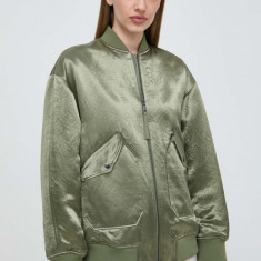 Max Mara Leisure geacă bomber femei, culoarea verde, de iarna, oversize 2416480000000