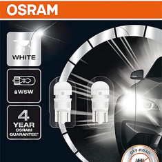 Set 2 becuri auxiliare LED W5W 12V Osram White Blister 6000K