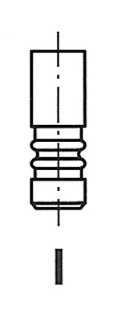 Supapa admisie (29.8x7x122.3) se potrivește: CITROEN JUMPER; PEUGEOT BOXER 2.2D 04.06- foto