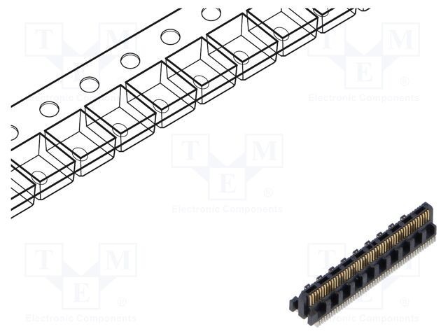 Conector PCB-PCB tată PIN 50 0,4mm ST4 aurit SMT 1,6A SAMTEC