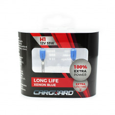 Set de 2 becuri Halogen H1 +100% Intensitate - LONG LIFE - CARGUARD foto