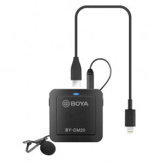 Boya BY-DM20 Kit lavaliera dubla, 2x 1,90m, USB-C + Jack 3.5 pentru PC, iOS si