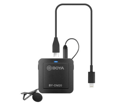Boya BY-DM20 Kit lavaliera dubla, 2x 1,90m, USB-C + Jack 3.5 pentru PC, iOS si foto