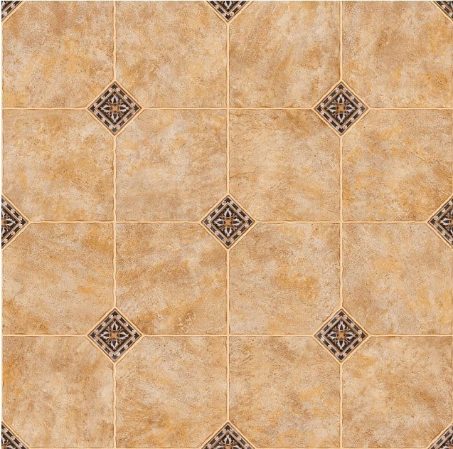 Linoleum Rezidential Clasa 22, Belgia, Model Kelso 7099, Suport Spuma, Grosime 2.8 mm, Imitatie Gresie, Bej, PVC, Latime 2m, Marime 200 x 200 cm