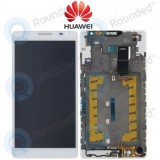 Capac frontal modul display Huawei Ascend P1 + LCD + digitizer alb