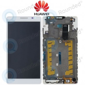 Capac frontal modul display Huawei Ascend P1 + LCD + digitizer alb foto