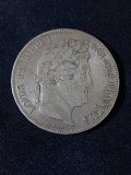 Moneda Argint Franța 1834 W 5 Franci, 25g Argint 900, #3