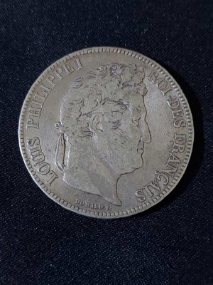 Franța 1834 W - 5 Franci - Monedă de argint #3 foto