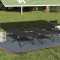 vidaXL Pat pliabil pentru camping Manual 2 pcs Negru 206 x 76 x 74 cm 42003169