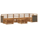 vidaXL Set de canapele de exterior 7 pcs natural Lemn Solid de Acacia 3384645