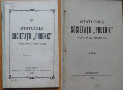 Statutele Societatii Phoenix Bucuresti , castigurile la jocul loz in plic , 1910 foto