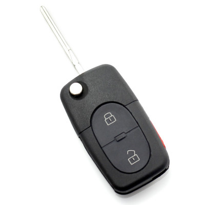 Audi - carcasa cheie tip briceag cu 2+1 butoane (1 buton de panica) si baterie 1616 - CARGUARD Best CarHome foto