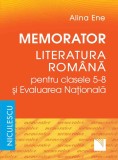 Memorator Literatura Romana Si Evaluarea Nationala - Clasele 5-8, Alina Ene - Editura Niculescu