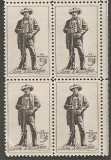 SUA 1964 - Sam Houston, personalități, arme, bloc de 4 neuzat