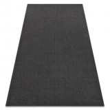 Covor sisal Flat 48663/090 negru , 140x200 cm, Dreptunghi