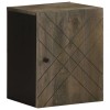 Dulap Baie Negru Lemn Masiv Mango Montat pe Perete 38x33x48cm