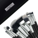 Set 10 pensule machiaj SensoPRO Milano, Black Silver + Borseta Cadou