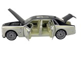Macheta metal Rolls Royce Phantom limuzina replica deschide usi, capota si portbagaj 17cm alb