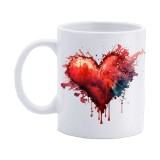 Cana alba personalizata, Inima Model 2, INOVATIX&reg;. 330ml