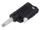 Conector banană 4mm 36A 30VAC 60VDC negru 58,6mm