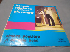 VINIL BENONE SINULESCU SI ORCHESTRA GH.ZAMFIR EPE 01904 STARE DISC B/FB foto