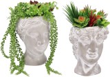 Cumpara ieftin Set 2 vaze cu plante artificiale 18 x 18 x 32 cm