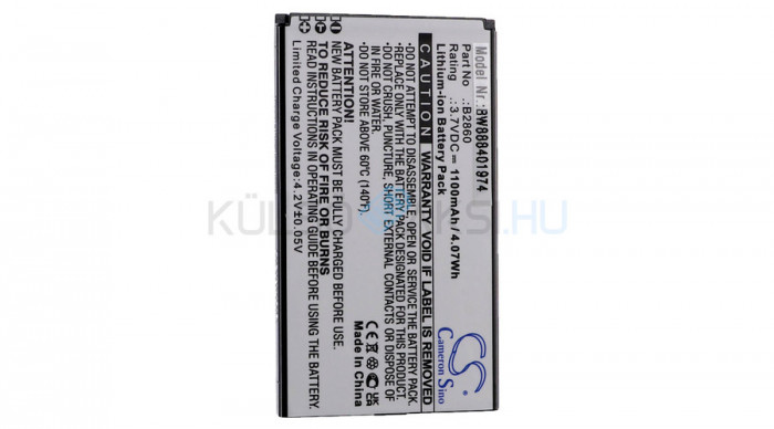 Baterie de telefon mobil VHBW Wiko B2860 - 1100mAh, 3.7V, Li-ion