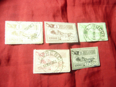 Serie mica Romania 1903 Caisorii , 5 valori stampilat foto