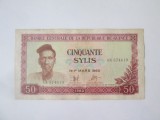 Rară! Guineea 50 Sylis 1980,bancnota din imagini la cel mai mic preț