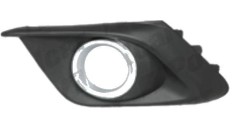 Grila bara fata Mazda 3 (Bm), 06.2013-, Stanga, BJE150C21A, 45C227-5 cu locas pentru proiectoare,insertie crom