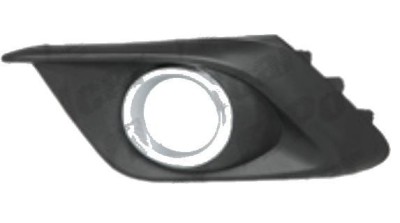 Grila bara fata Mazda 3 (Bm), 06.2013-, Stanga, BJE150C21A, 45C227-5 cu locas pentru proiectoare,insertie crom foto