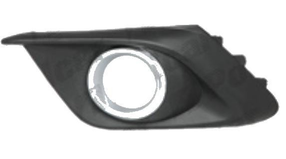 Grila bara fata Mazda 3 (Bm), 06.2013-, Stanga, BJE150C21A, 45C227-5 cu locas pentru proiectoare,insertie crom