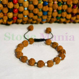 Bratara rudraksha 8mm si bumbi metalici 3mm