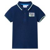 Tricou polo pentru copii, bleumarin, 116, vidaXL