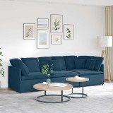 vidaXL Canapea modulară cu perne, albastru, catifea 3321278