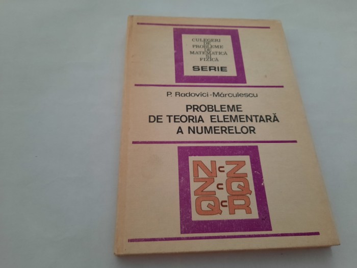 PROBLEME DE TEORIA ELEMENTARA A NUMERELOR, P. RADOVICI-RF9/2