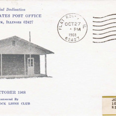 Plic LIONS CLUB,Flat Rock, Illinois, America, 27 Octombrie 1968
